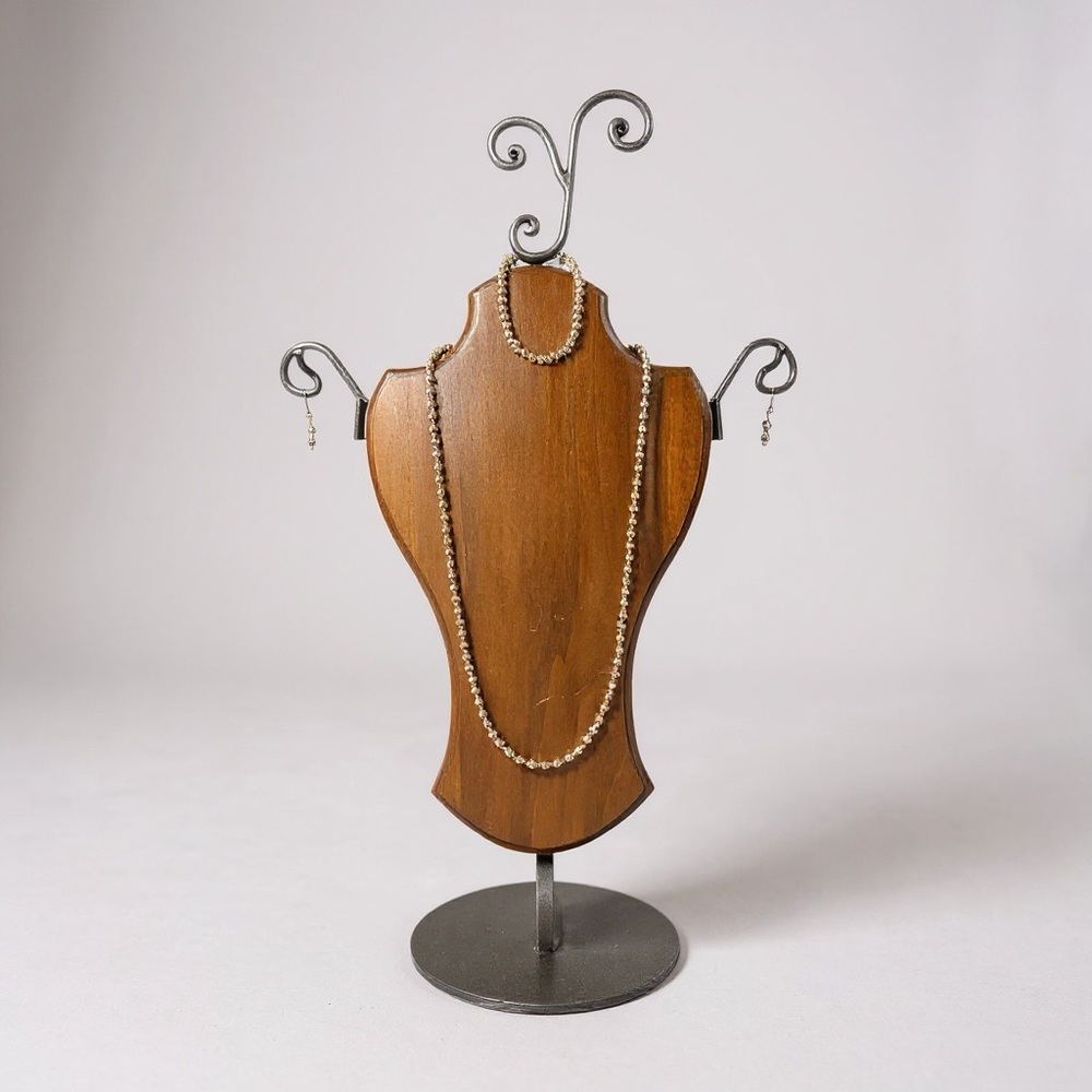 14k gold-filled stretch bead bracelets, necklace and earrings / waterproof